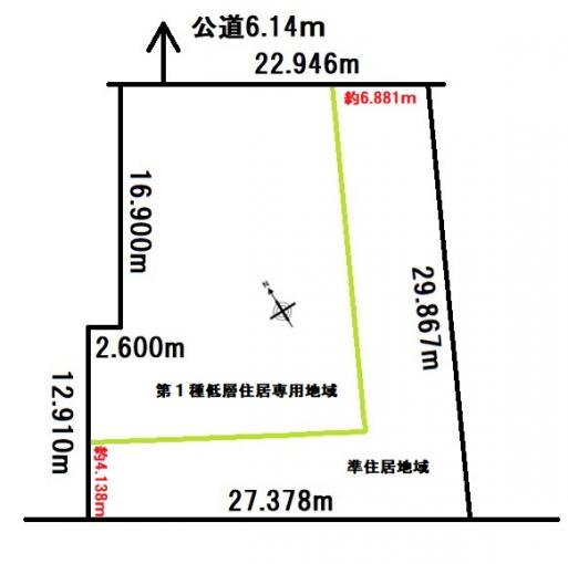 西岡３条１１丁目土地 画像２